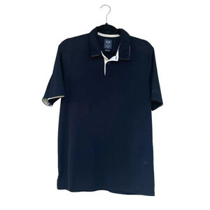 Oakley Men's M Short Sleeve Polo Golf Shirt Gray Black Logo Performance Polo